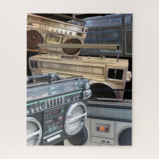 Achtzig Retro 80er Boom Box Boombox Getto Blaster Puzzle (Vertikal)