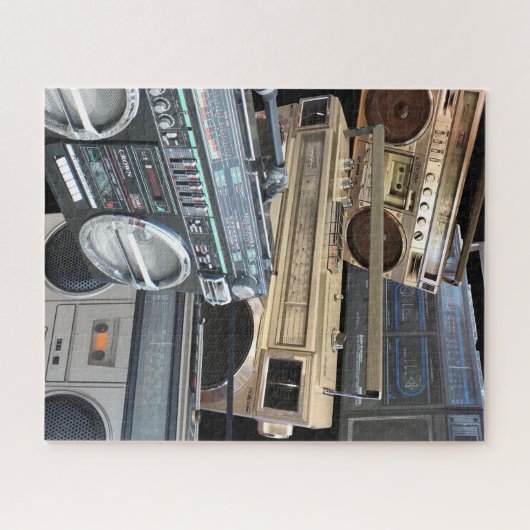 Achtzig Retro 80er Boom Box Boombox Getto Blaster Puzzle (Horizontal)