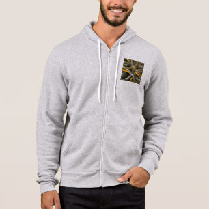 Achtzig Retro Senf Gelb und Grau Abstrakten Cu Hoodie