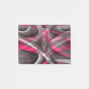 Achtzig Rose rosa und graues Funky-Muster Post-it Klebezettel