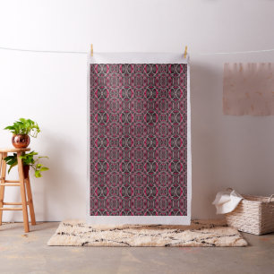 Achtzig Rose rosa und graues Funky-Muster Stoff