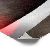 Achtzig rote, weiße und graue Kurven Poster (Ecke)