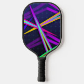 Achtzig Spaß dunkles Vaporwave Style Design Pickleball Schläger (Rückseite)