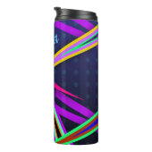 Achtzig Spaß dunkles Vaporwave Style Design Thermosbecher (Nach rechts gedreht)