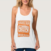 Achtzig Stereo Halftones Vintag Tank Top (Vorderseite)