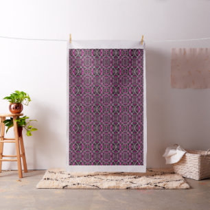 Achtzig Stile Fucshia Rosa und Gray Curves Patter Stoff