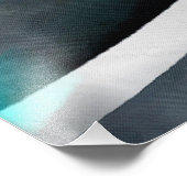 Achtzig türkisfarbene und graue Linienmuster Fotodruck (Ecke)