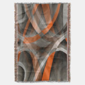 Achtzig Vibes verbrannte Orange und Graue Schichtk Decke (Vorderseite Vertikal)