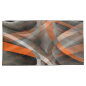 Achtzig Vibes verbrannte Orange und Graue Schichtk Kissenbezug (Vorderseite-Rechts)