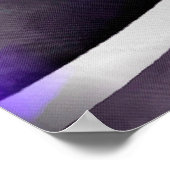 Achtzig Vibes Violet Blue und Gray Funky Muster. Poster (Ecke)