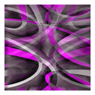 Achtziger Retro Magenta- und Grau-künstlerisches M Fotodruck