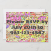 Achtzigerjahre Boombox/Bruch, der angesagte Einladung (Rückseite)