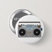 Achtzigerjahre BOOMBOX/GETTO BLÄSER Button (Vorne & Hinten)