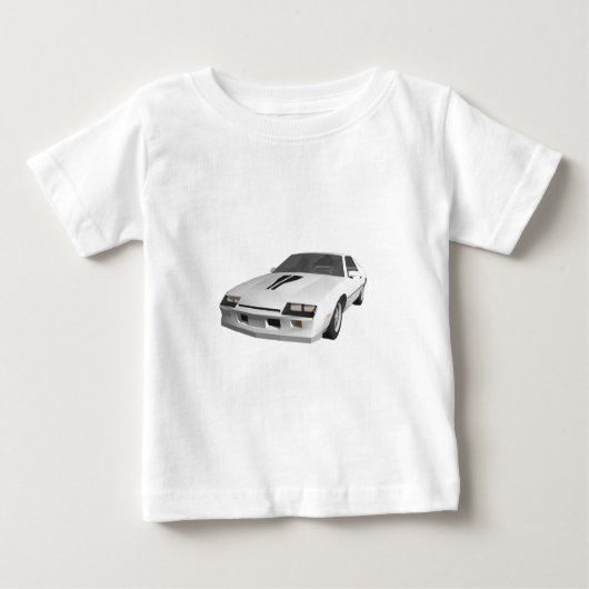 Achtzigerjahre Camaro Sport-Auto: Modell 3D: Baby T-shirt (Vorderseite)