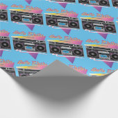 Achtzigerjahre Getto-Bläser boombox Geschenkpapier (Ecke)