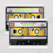 Achtzigerjahre inspirierter Geburtstag Einladung (Vorne/Hinten)