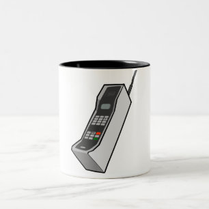 Achtzigerjahre Mobiltelefon Zweifarbige Tasse