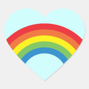 Achtzigerjahre Retro Regenbogen-Herz-Aufkleber Herz-Aufkleber