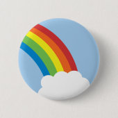 Achtzigerjahre Retro Regenbogen-Knopf Button (Vorderseite)