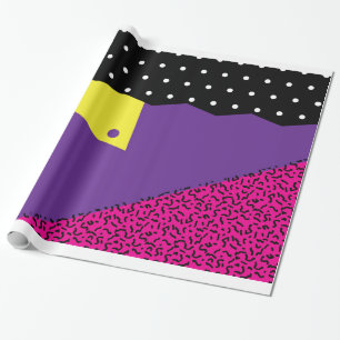 Achtzigerjahre Rückblende-Packpapier Geschenkpapier