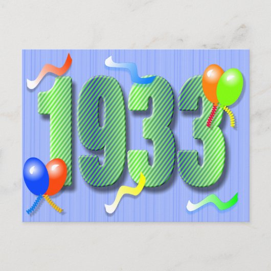 Achtzigste Geburtstag 1933 Postkarte (Vorderseite)