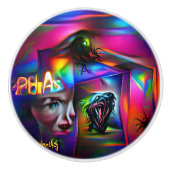 Achulophobie Keramikknauf (Vorderseite)