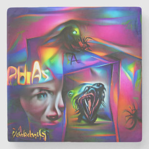 Achulophobie Steinuntersetzer