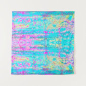 acid colorful abstract art wandteppich (Vorderseite (Horizontal))