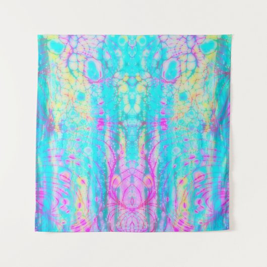 acid colorful abstract art wandteppich (Vorderseite)