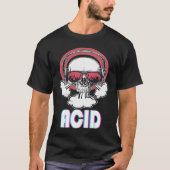 Acid Disco Music Techno Trance Skull T-Shirt (Vorderseite)