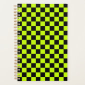 Acid green black checkerboard pattern planer (Vorderseite)