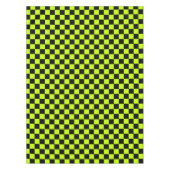 Acid green black checkerboard pattern tischdecke (Vorderseite)