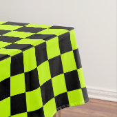 Acid green black checkerboard pattern tischdecke (Beispiel)