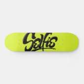 Acid Green Graffiti Selfie Street Art Letting Skateboard (Horizontal)