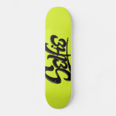Acid Green Graffiti Selfie Street Art Letting Skateboard (Vorderseite)