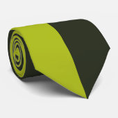 Acid Green - Greenish Black Krawatte (Gerollt)