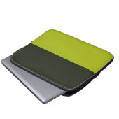 Acid Green - Greenish Black Laptopschutzhülle (Vorne Knopf)