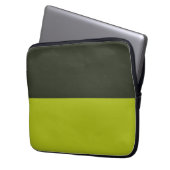 Acid Green - Greenish Black Laptopschutzhülle (Vorderseite Links)