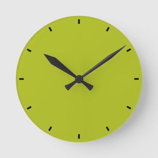 Acid Green Runde Wanduhr (Vorderseite)