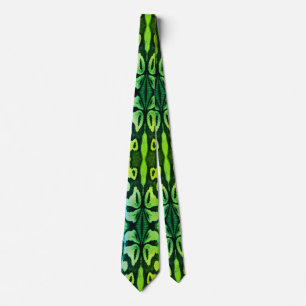 Acid Green Snake Skin Print Novelty Party Neck Tie Krawatte