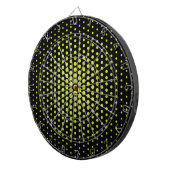 Acid Green Techno Dots Modern Black Dartscheibe (Vorderseite rechts)