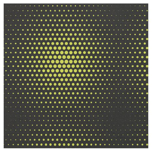 Acid Green Techno Dots Modern Black Stoff (Nahaufnahme)
