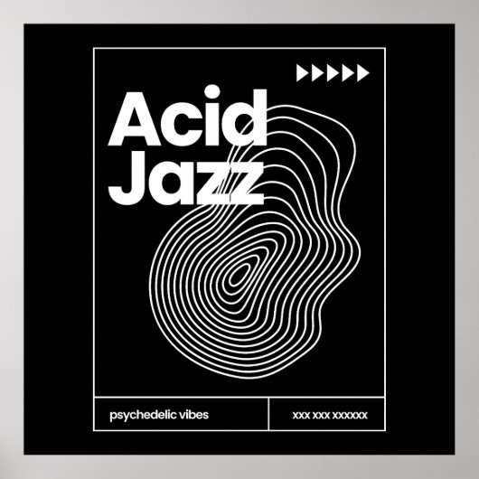Acid-Jazz-Musikposter-Design Poster (Vorne)