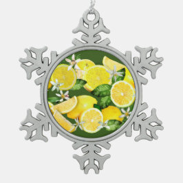 Acid Lemons from Calabria Schneeflocken Zinn-Ornament