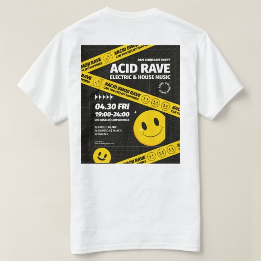 ACID-RAVE T-Shirt (Design Rückseite)