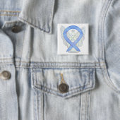 Acid Reflux Awareness Periwinkle Ribbon Angel Butt Button (Beispiel)