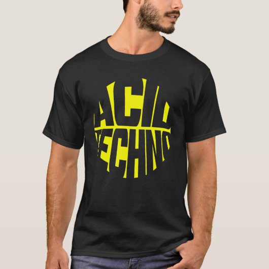 Acid Techno Circle Rave DJ 303 Festival Electronic T-Shirt (Vorderseite)