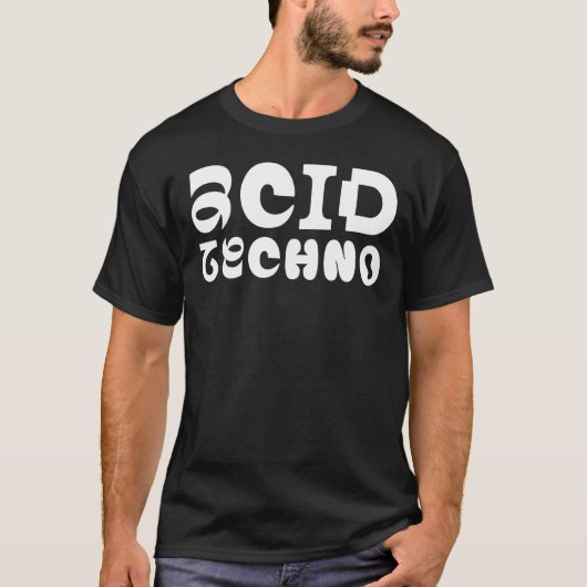 Acid Techno Pulse Typografie T-Shirt (Vorderseite)