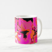 Acid Vivid Digital Psychedelic Hell Hintergrund. Kaffeetasse (VorderseiteRechts)