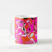 Acid Vivid Digital Psychedelic Hell Hintergrund. Kaffeetasse (Vorderseite Links)